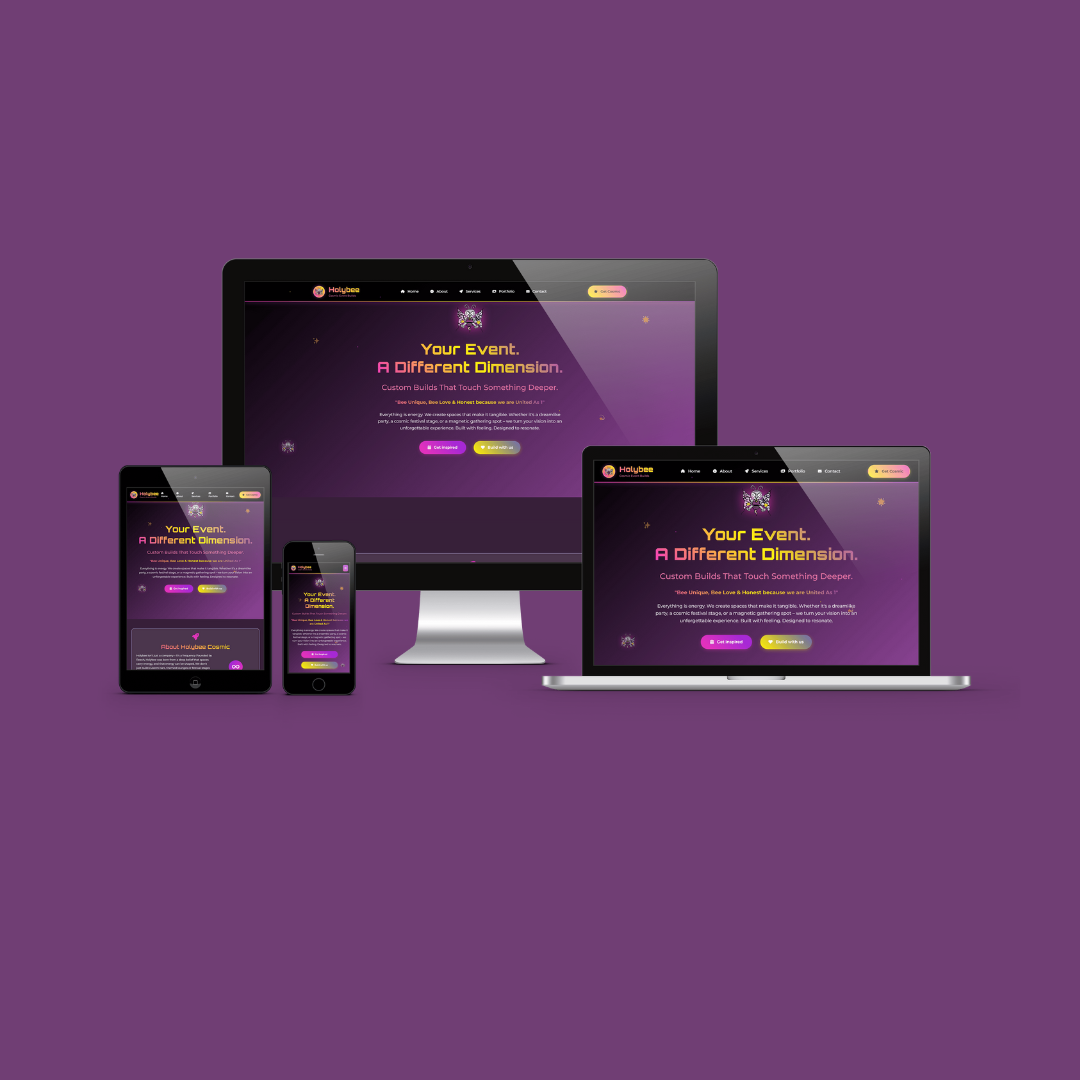 mock up holybee creatorlinda webdesign pakket 3++