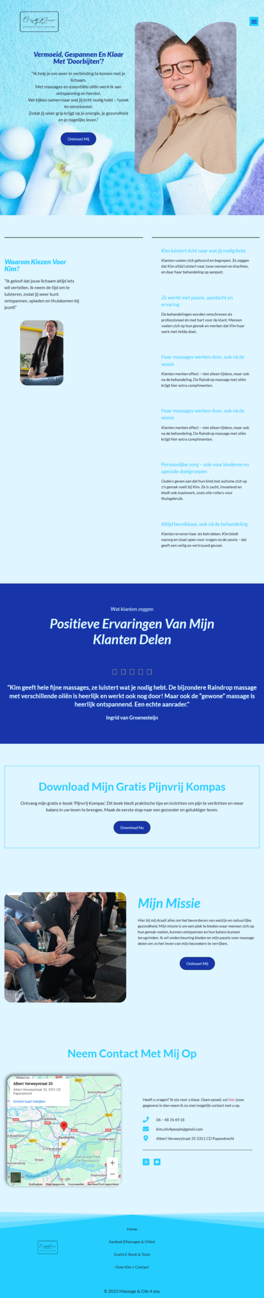 screenshot home-page oils4 people nadat creatorlinda de site herbouwd heeft